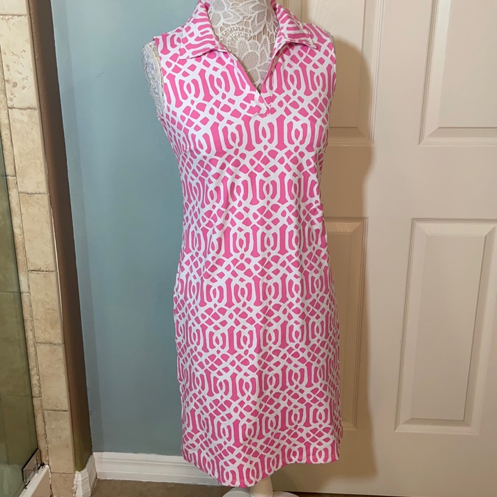 J. McLaughlin geo Printed collared dress